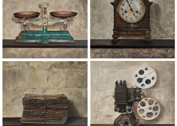 10-Liao Wanning- Antique in the basement2 – 2022, 40 × 40㎝×4