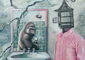 14-Mental Exhaustion of Men – Oil on Canvas Material 2023, 80 × 80CM