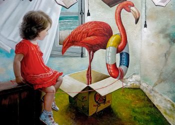 16-Liao Wanning- Sophies Childhood Memories2023，80×80cm