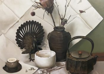 Japanese iron pot, oil painting on canvas, 65×50CM, 2018