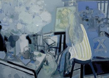 One of the days in the studio, oil on canvas, 50×60cm, 2022