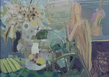 One of the days in the studio2, oil on canvas, 50×60cm, 2022