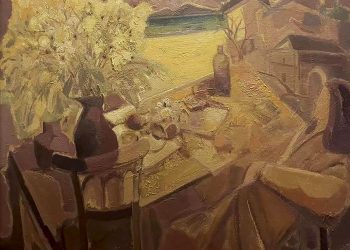 C of the days in the studio, oil on canvas, 50×60cm, 2022