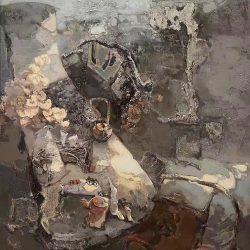 Chinese-Tea-Table-3-fabric-surface-x90×110cm.-2024