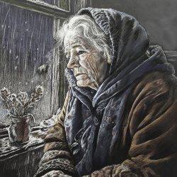 01-x-Longing-for-Ukraine-colored-sketch-paper-colored-charcoal-pencils-chalk-50×65CM-2025