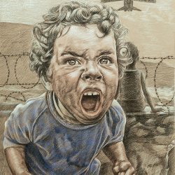 x04-Please-stay-away-from-me-Colored-sketch-paper-Colored-charcoal-chalk-50×65cm-2025