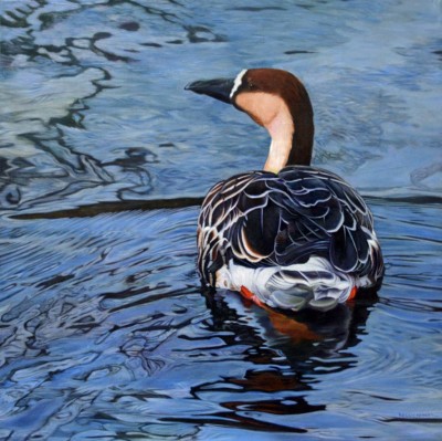 Kelly McNeil SCA, ON, Russian Beauty Swan Goose, Oil, 20x20
