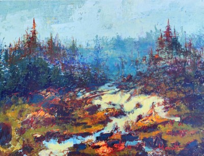 Michel Monett SCA, QC, Terre de silence, Acrylic, 24x30