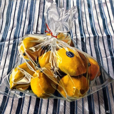 Alison Galley, Bag of Lemons, Oil, 12x12