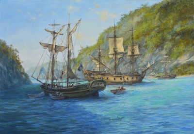 Wesley Lowe Pirates Cove Oil 24 x 34